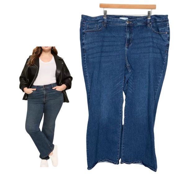 Lane Bryant Denim - Lane Bryant Jeans Flex Magic Waistband Signature Fit Mid Rise Boot Cut 24 Petite